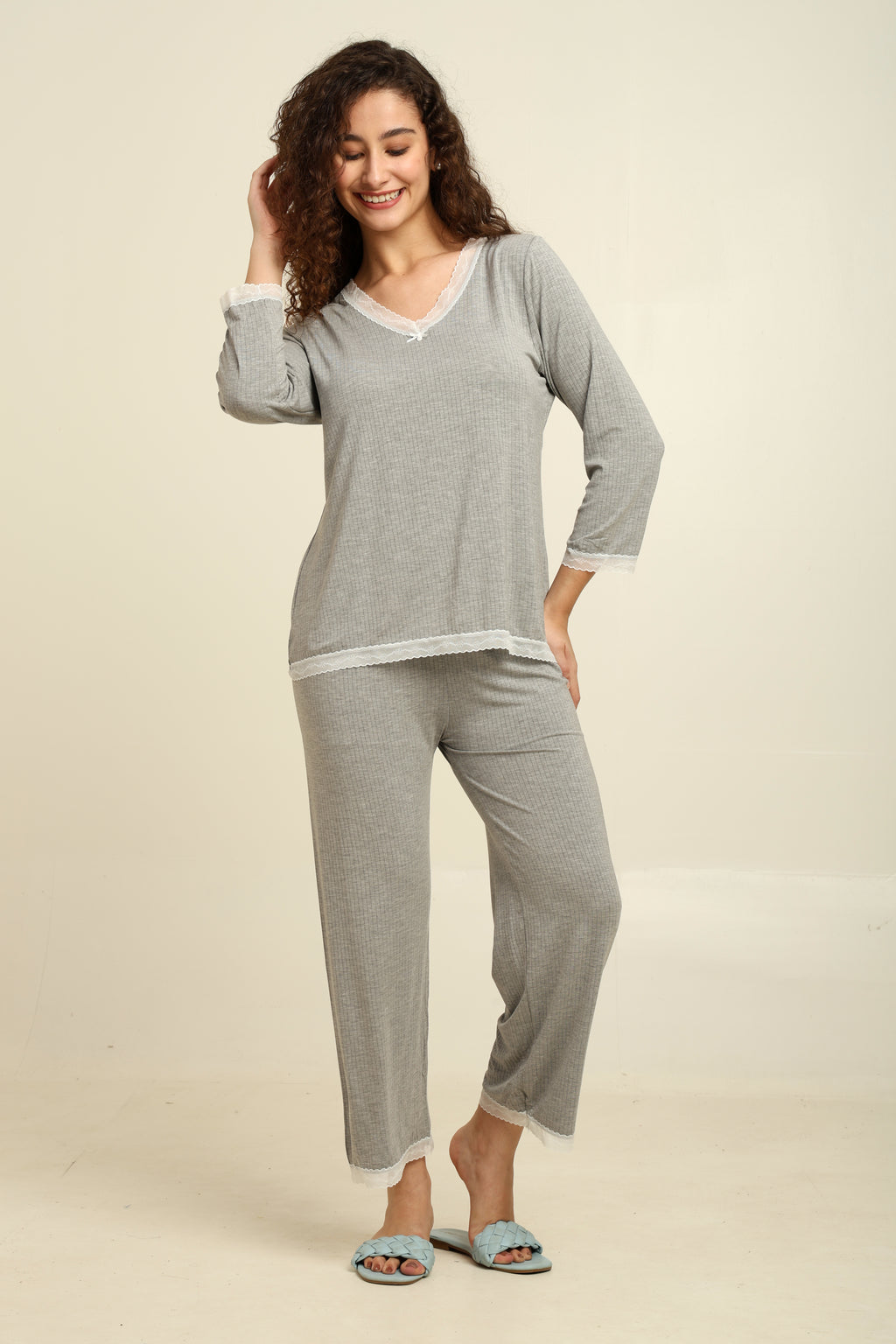 Padded Nightsuit- Long sleeves Pants Set
