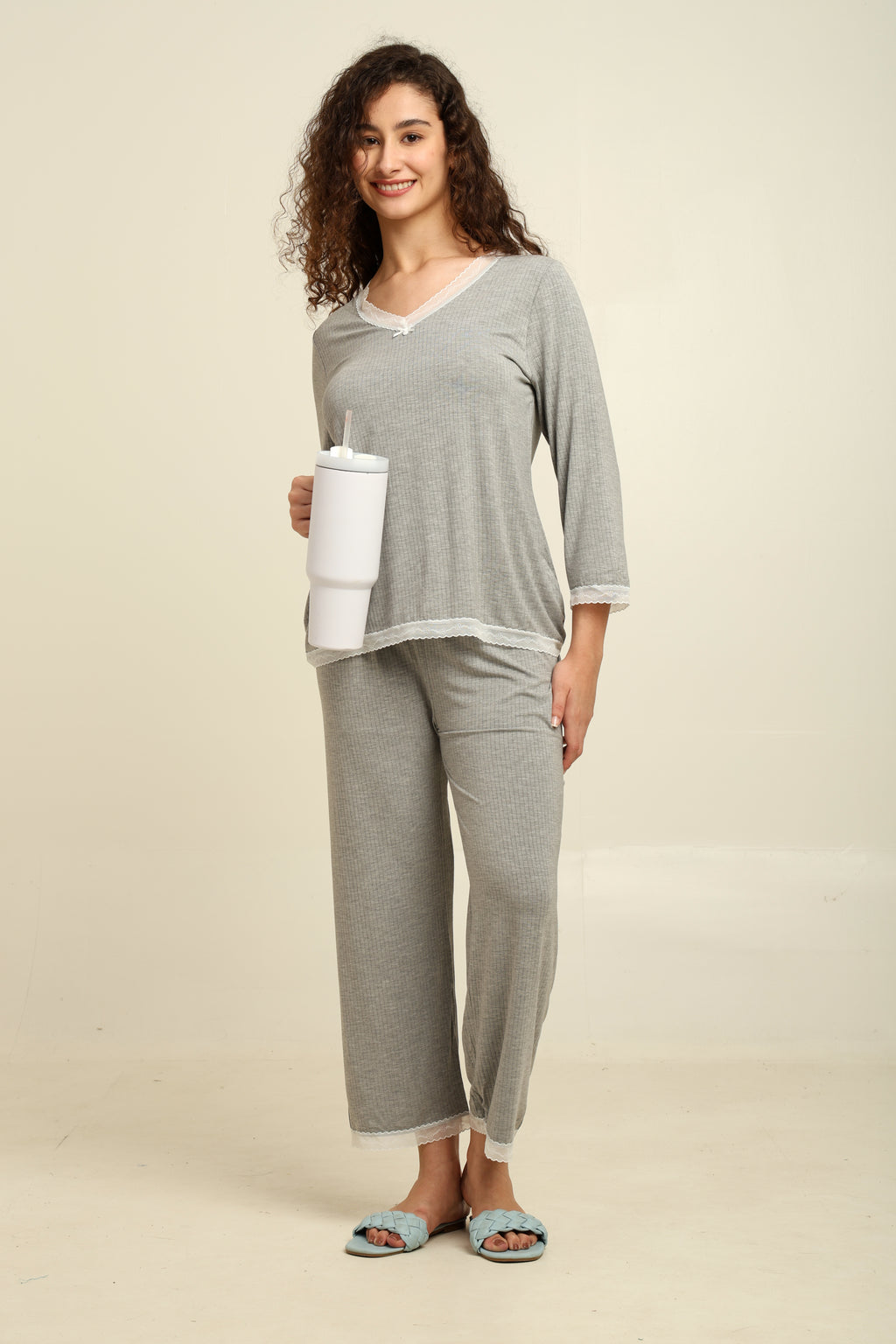 Padded Nightsuit- Long sleeves Pants Set