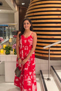 Roman Red Padded Dress