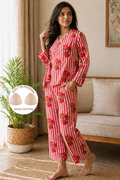 Padded Nightsuit- Adjustable knot Pants Set