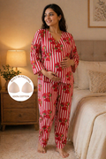 Mama Moey Maternity Padded Nightsuit- Bamboo Cotton