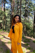 Mango Yellow Pants Co-ord Set: Shirt + Pants (2-piece)