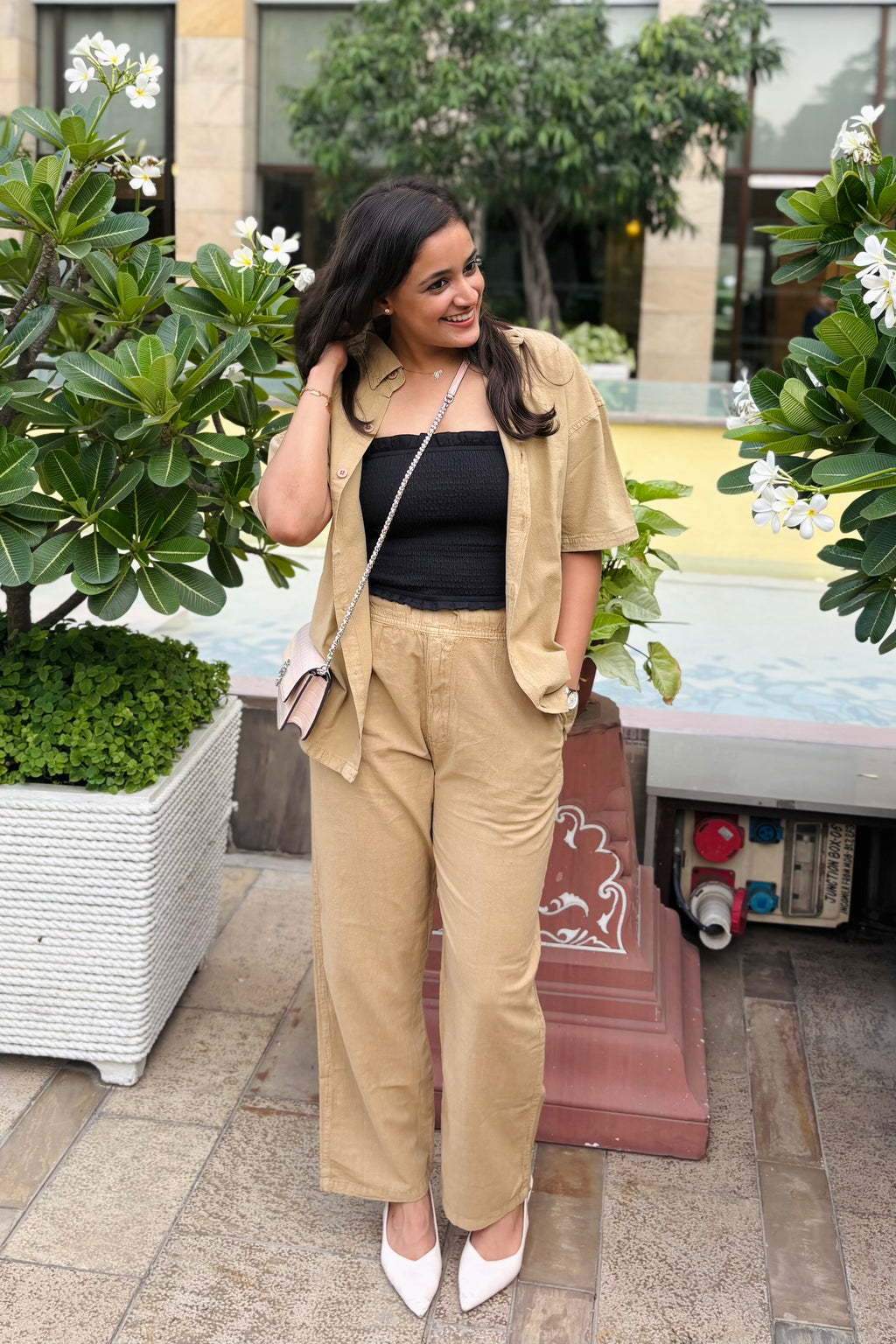 Sand Dune Beige Linen Co-ord with Miami bramisole (3-piece)