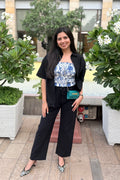 Black Linen Co-ord with Miami bramisole (3-piece)