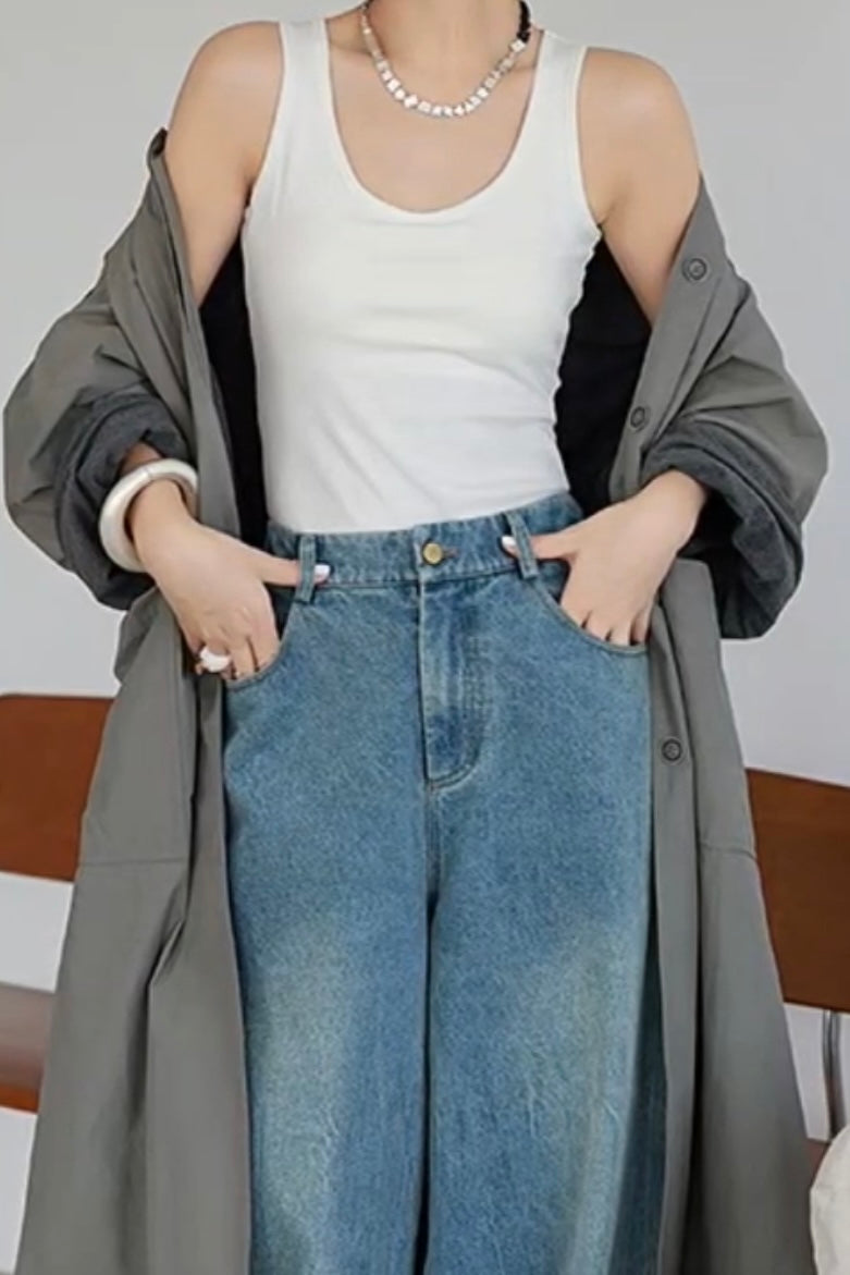 Combo Deal: Black and White Supreme StretchRib Long Bramisoles