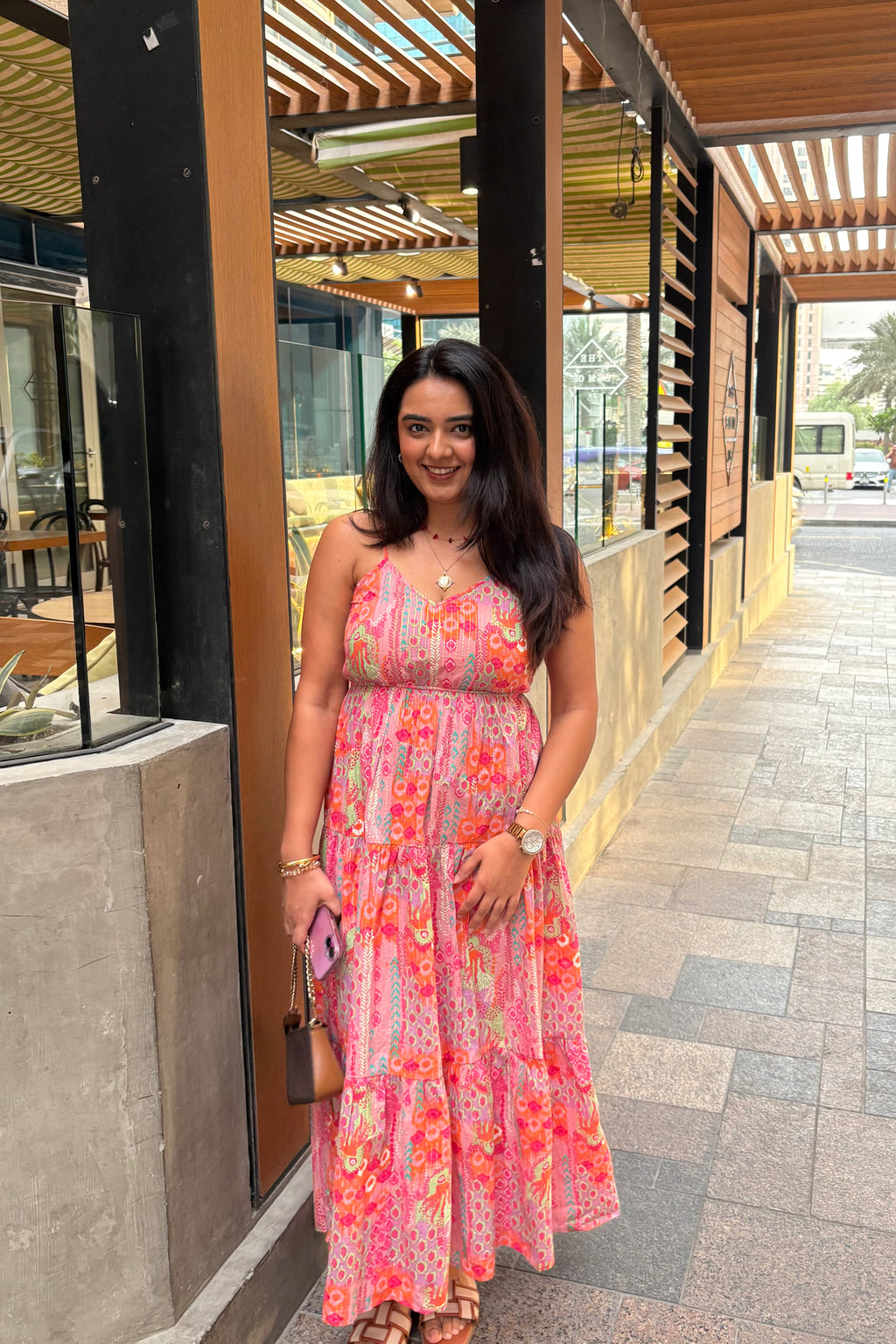 Sorbet Pink Padded Dress